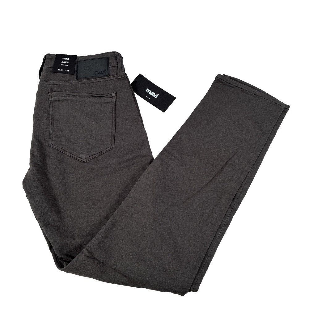 Mens Mavi Jake Athletic Jeans Pants Size 31x32 NWT Gray Slim Leg Soft Stretch